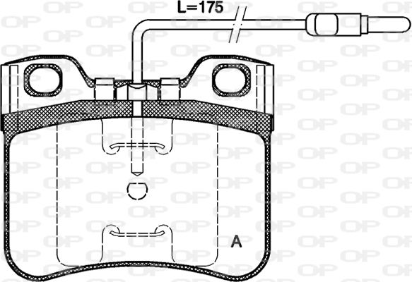OPEN PARTS Комплект тормозных колодок, дисковый тормоз BPA0247.14